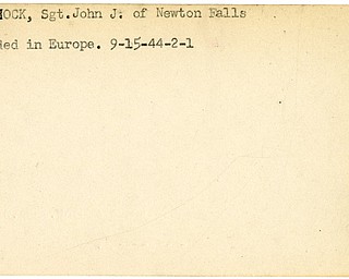 World War II, Vindicator, John J. Layshock, Newton Falls, wounded, Europe, 1944