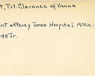 World War II, Vindicator, Clarence Leet, Vienna, Patient, Percy Jones Hospital, Michigan, 1945, Trumbull
