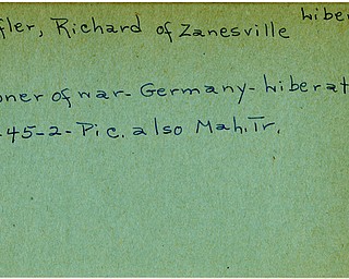 World War II, Vindicator, Richard Leffler, Zanesville, liberated, prisoner, Germany, 1945, Mahoning, Trumbull