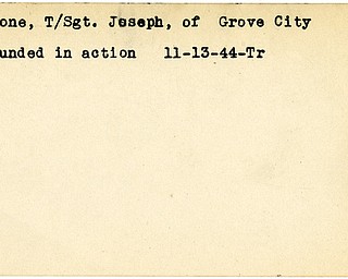 World War II, Vindicator, Joseph Leone, Grove City, wounded, 1944, Trumbull