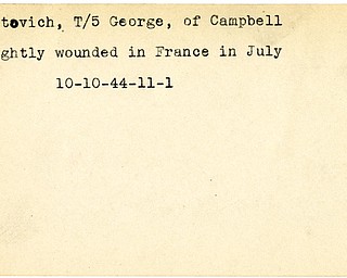 World War II, Vindicator, George Mistovich, Campbell, wounded, France, 1944