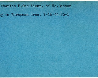 World War II, Vindicator, Charles P. Moore, North Canton, missing, Europe, 1944