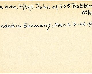 World War II, Vindicator, John Morabito, Niles, wounded, Germany, 1945, Trumbull