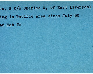 World War II, Vindicator, Charles W. Morton, East Liverpool, missing, Pacific, 1945, Mahoning, Trumbull