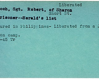 World War II, Vindicator, Robert Murdoch, Sharon, prisoner, captured, Philippines, liberated, Japanese prison camp, 1945, Trumbull