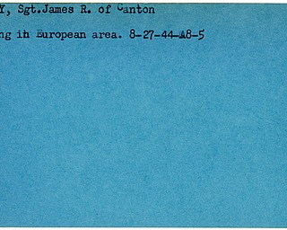 World War II, Vindicator, James R. Murray, Canton, missing, Europe, 1944