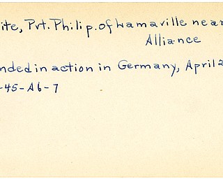 World War II, Vindicator, Philip Rasite, Lamaville, Alliance, wounded, Germany, 1945