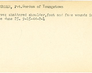 World War II, Vindicator, Gordon Reapsummer, Youngstown, wounded, France, 1944
