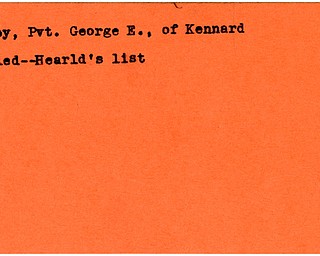 World War II, Vindicator, George E. Riley, Kennard, killed, Hearld's list