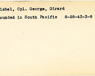 World War II, Vindicator, George Rishel, Girard, wounded, South Pacific, 1943