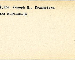 World War II, Vindicator, Joseph H. Rudy, Youngstown, wounded, 1943