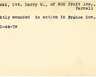 World War II, Vindicator, Harry W. Rybicki, Farrell, wounded, France, 1944, Trumbull