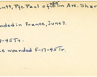World War II, Vindicator, Paul Grocutt, Sharon, wounded, France, 1945, Trumbull