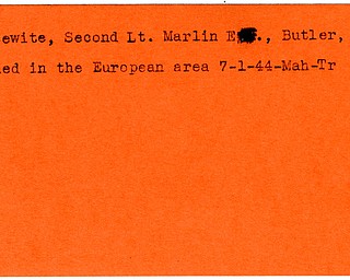World War II, Vindicator, Marlin E. Guisewite, Butler, Pennsylvania, killed, europe, 1944, Mahoning, Trumbull