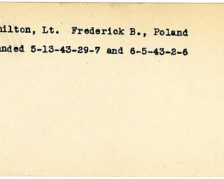 World War II, Vindicator, Frederick B. Hamilton, Poland, wounded, 1943