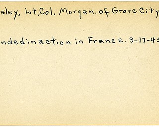 World War II, Vindicator, Morgan Heasley, Grove City, wounded, France, 1945, Trumbull