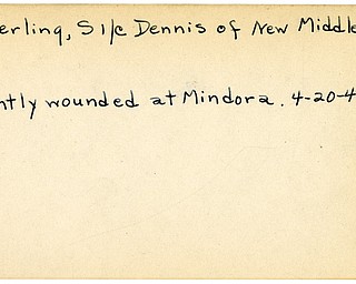 World War II, Vindicator, Dennis Heberling, New Middletown, wounded, Mindora, 1945