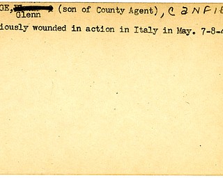 World War II, Vindicator, Glenn Edge, Canfield, wounded, Italy, 1944