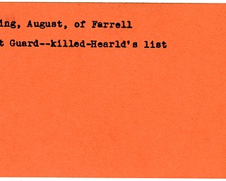 World War II, Vindicator, August Henning, Farrell, coast guard, killed
