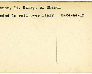 World War II, Vindicator, Harry Hephner, Sharon, wounded, Italy, 1944, Trumbull