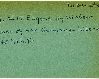 World War II, Vindicator, Eugene Holly, Windsor, prisoner, Germany, liberated, 1945, Mahoning, Trumbull
