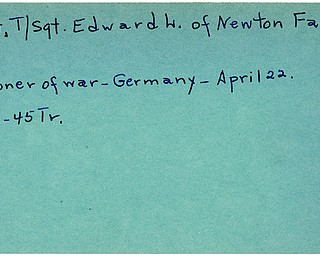 World War II, Vindicator, Edward L. Holt, Newton Falls, prisoner, Germany, 1945, Trumbull
