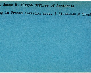 World War II, Vindicator, James R. Horst, Ashtabula, missing, French Invasion area, 1944, Mahoning, Trumbull