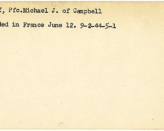 World War II, Vindicator, Michael J. Hruby, Campbell, wounded, France, 1944