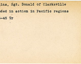 World War II, Vindicator, Donald Huggins, Clarksville, wounded, Pacific, 1945, Trumbull
