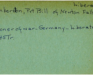 World War II, Vindicator, Bill Humberston, Newton Falls, prisoner, Germany, liberated, 1945, Trumbull