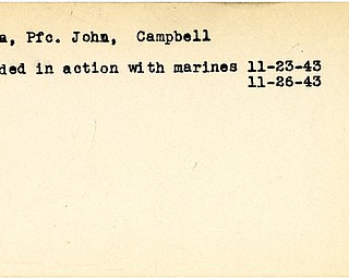 World War II, Vindicator, John Hura, Campbell, wounded, 1943