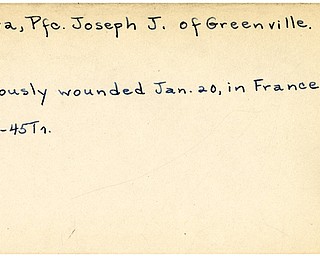 World War II, Vindicator, Joseph J. Huya, Greenville, wounded, France, 1945, Trumbull