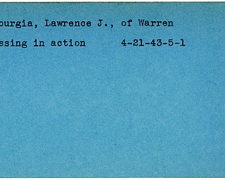 World War II, Vindicator, Lawrence J. Imburgia, Warren, missing, 1943