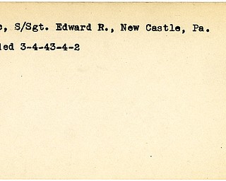 World War II, Vindicator, Edward R. Isaac, New Castle, Pennsylvania, wounded, 1943