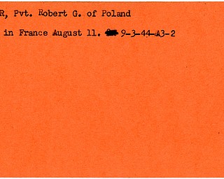 World War II, Vindicator, Robert G. Kariher, Poland, killed, France, 1944
