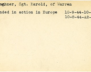 World War II, Vindicator, Harold Karsehner, Warren, wounded, Europe, 1944