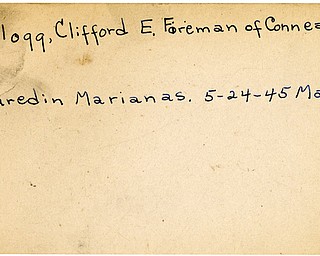 World War II, Vindicator, Clifford E. Kellogg, Conneaut, wounded, Injured, Marianas, 1945, Mahoning, Trumbull