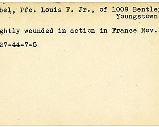 World War II, Vindicator, Louis F. Knebel Jr., Youngstown, wounded, France, 1944