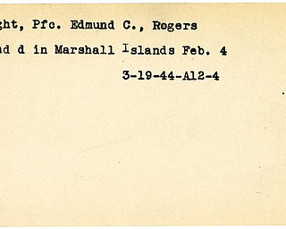 World War II, Vindicator, Edmund C. Knight, Rogers, wounded, Marshall Islands, 1944