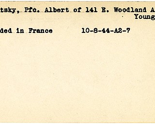 World War II, Vindicator, Albert Konetsky, Youngstown, wounded, France, 1944