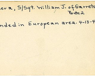 World War II, Vindicator, William J. Kothera, Garretsville, wounded, Europe, 1945, Mahoning, Trumbull