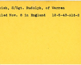 World War II, Vindicator, Rudolph Kubish, Warren, killed, England, 1943