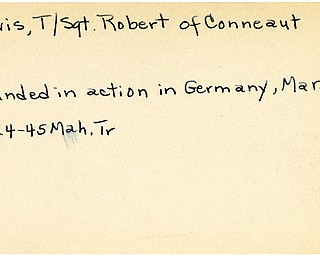 World War II, Vindicator, Robert Lewis, Conneaut, wounded, Germany, 1945, Mahoning, Trumbull