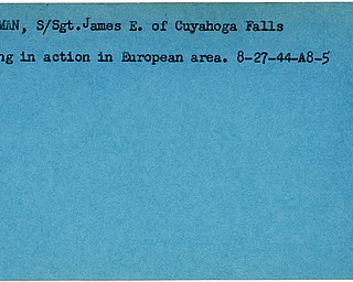 World War II, Vindicator, James E. Lindeman, Cuyahoga Falls, missing, Europe, 1944
