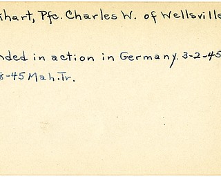 World War II, Vindicator, Charles W. Lockhart, Wellsville, wounded, Germany, 1945, Mahoning, Trumbull