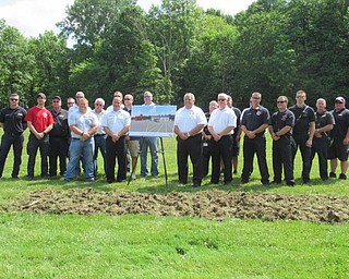 Neighbors | Jessica Harker .Fire departments from across Mahoning Valley were represented at MCCTC July 9 for the ground break ceremony on the upcoming Fire Tower and Training Facility.