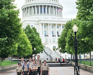 Neighbors | Submitted.Pictured stopping on the steps at the National Capitol in Washington, D.C. during their recent visit were members of Scout Troop 9025, from left, (front) Steven Canton, Cade Henry, Wesley Rich, Albert Pacella; (back) John Heino, Evan McNally and Josh Farley.
