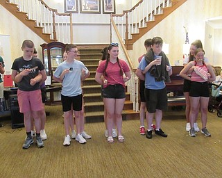 Neighbors | Jessica Harker.Teenagers from Northern Ireland put on a skit for residents of Poland Sunrise senior living on July 17.