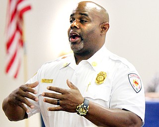 Youngstown Fire Chief Barry Finley is taking a stand against making sacrifices to balance the city’s budget.  “Honestly, I think we’ve given enough, and I’m not willing to give any more,” Finley said at a Monday night forum at OCCHA (Organizacion Civica y Cultural Hispana Americana), 3660 Shirley Road. He noted that, since he’s been chief, he’s had to demote nine employees, shut down a fire truck and stagger fire station hours of operation.