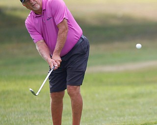 Rick Istnck hits the ball during the Greatest Golfer of the Valley tournament at Mill Creek Golf Course on Friday. EMILY MATTHEWS | THE VINDICATOR